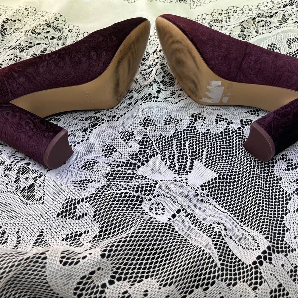 Nine West Dark Purple Velvet Pumps - Picture 6 of 6